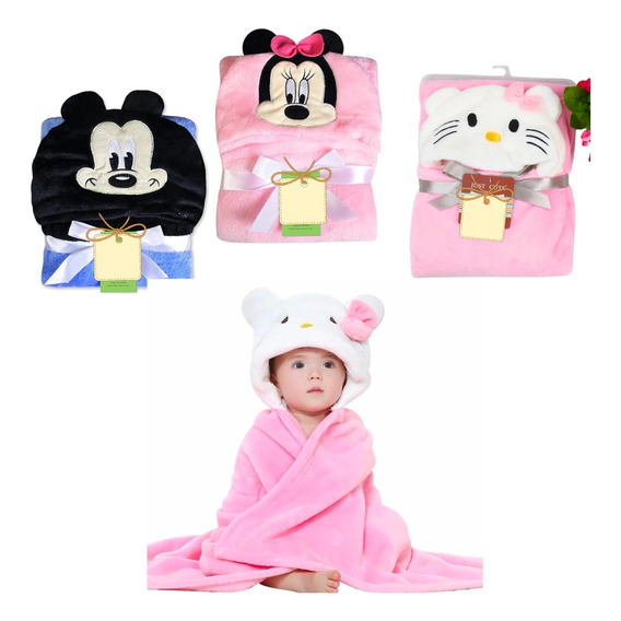 Mantas Capucha Disney Bebe