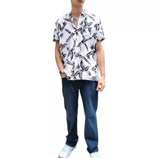 Camisa Verano Hombre Nn Sb Floreada Importada Manga Corta