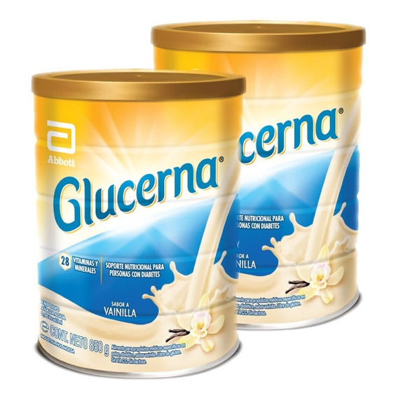 Suplemento En Polvo Glucerna Sabor Vainilla  850g X 2 Latas