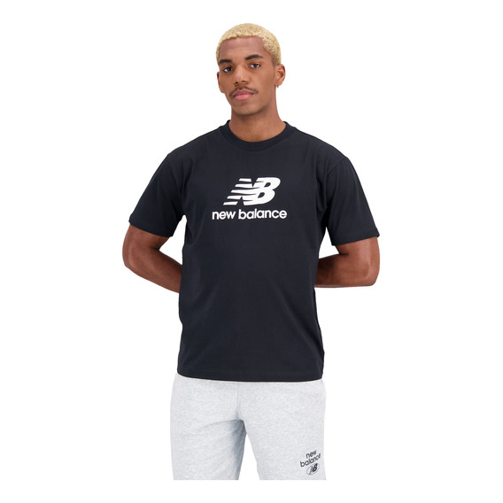 Remera New Balance Essentials De Hombre - Mt31541bk Enjoy