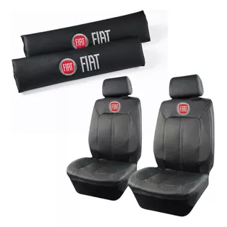 Funda Pick Up Camioneta Ecocuero + Cubre Cintos Logo Fiat