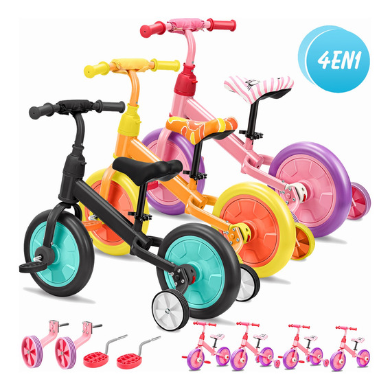 Bicicleta Triciclo Ajustable 3en1 Para Niños Pedal Extraíble