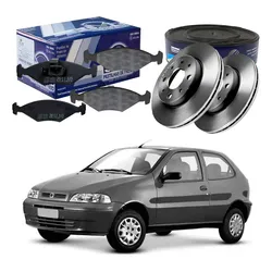  Kit Disco Pastilha Freio Palio 1.0 1.3 1.4 2001 A 2004