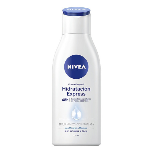  Crema hidratante para cuerpo Nivea Express Hydration Hidratación Express en tubo 125mL