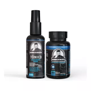 Kit Cresce Barba Vitamina Tônico Crescimento Barba Robusta 