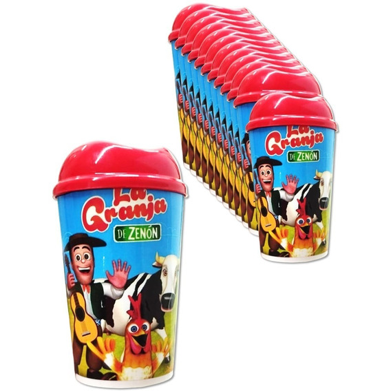 Vaso Pitillo Sorpresa Fiesta X12 Granja De Zenon