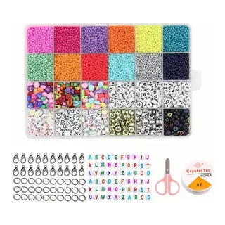 Juego De Cuentas De Vidrio 12000 Uds 3mm 24 Colores Diy