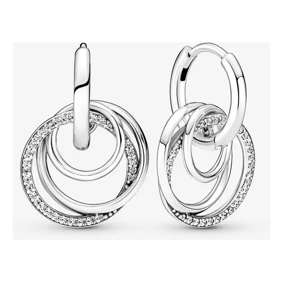 Aretes Pandora Familia Para Siempre Entrelazada Plata S925