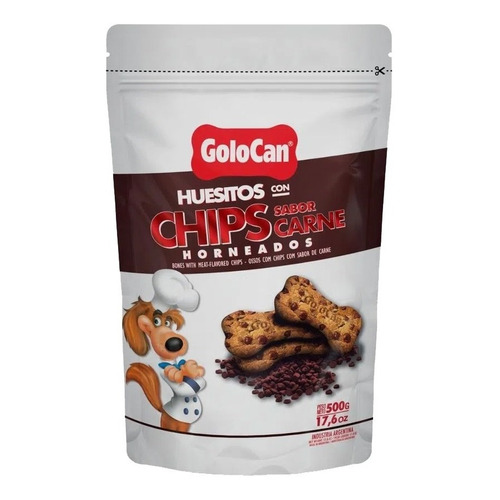 Hueso Golocan Con Chips De Carne Para Perro 500g