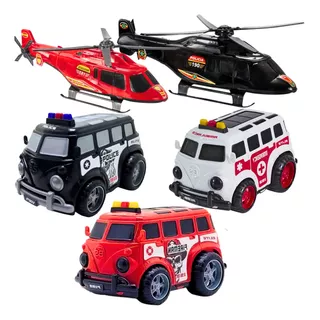 5 Brinquedos Infantil Meninos Helicoptero Carrinhos Crianças