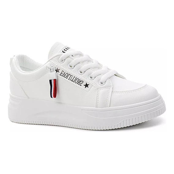 Zapatos De Tenis Blancas De Suela Gruesa Para Mujer Ricaoo