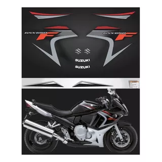 Kit Adesivos Suzuki Gsx 650f Gsxf 650 2008 Preta Ca-14376