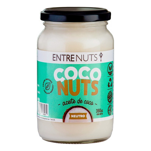 Aceite De Coco Entrenuts neutro puro 360Cc Sin Tacc