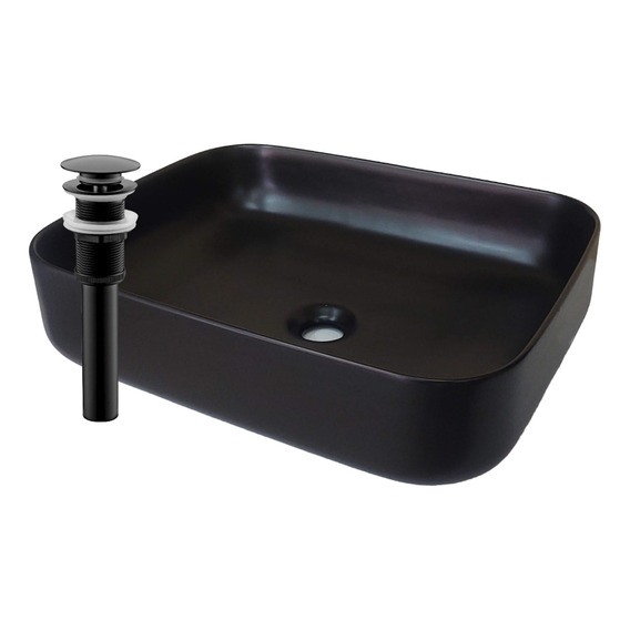 Arenci-ovalín Desagüe Lavabo Denver Negro - Dn 50x39x14 Cms.