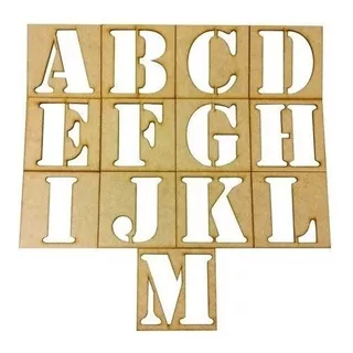 Letras Alfabeto Molde Para Pintar 25 X 25 Cm Cada