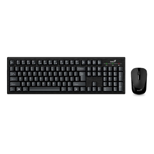 Combo Inalámbrico Teclado Y Mouse Genius Km 8101 Color del teclado Negro