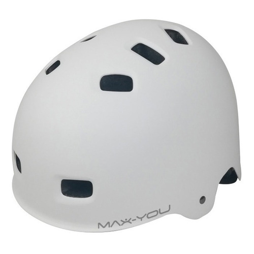 Casco Protector Max-you Monopatin Skate Bici Vh62 - Rex Color Blanco Talle L
