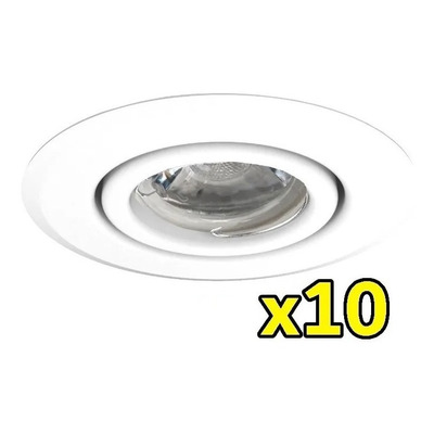 Pack X 10 Spot Embutir Blanco Led 7w Gran Iluminacion Envio