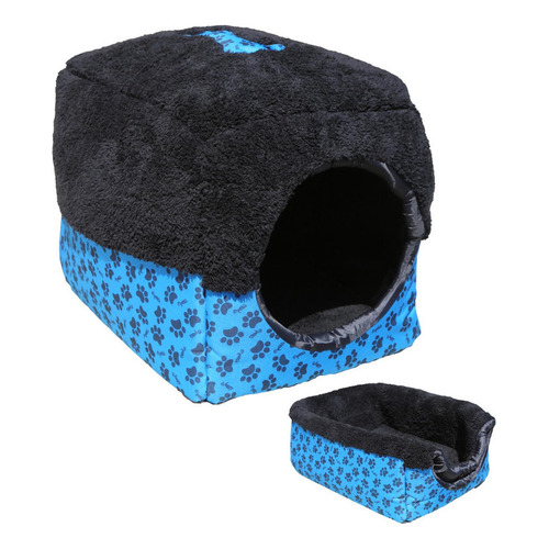 Casa Cama Para Perros Mini Relleno Suave Resistente Versatil Color Azul