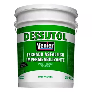 Pintura Techos Dessutol Techado Asfáltico 8300 Venier 18 Kg