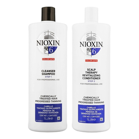 Nioxin-6 Shampoo + Acondicionador Chemically Treated Hair Lt