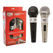 Microfone Barato Box Duplo Profissional + 2 Cabo 5metros Top