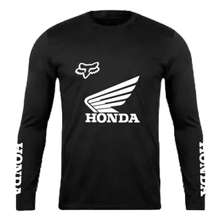 Polera Manga Larga Honda Moto