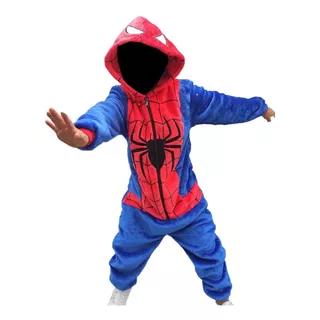 Pijamas Térmicas Spiderman Hombre Araña Enteriza Niños