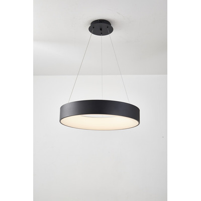 Lampara Colgante Led Rule 60cm Negro Deco Moderno Vig