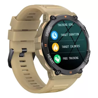 Smartwatch Inteligente Masculino Militar Ip68 Deserto Novo