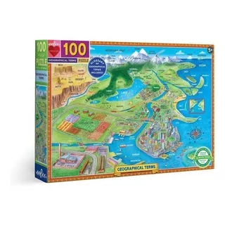 Puzzle 100 Piezas Para Niños Terminos Geograficos