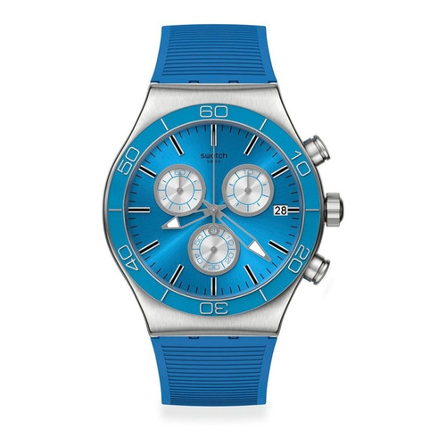 Reloj Swatch Blue Is All Yvs485 Original Color de la correa Azul Color del bisel Azul Color del fondo Azul