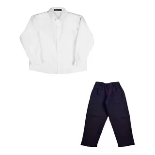 Conjunto De Camisa Botões Infantil + Calça Social Casamento 