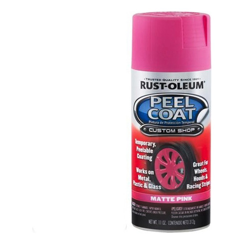 Pintura En Aerosol Autos Peel Coat Rust Oleum Color Rosa Mate