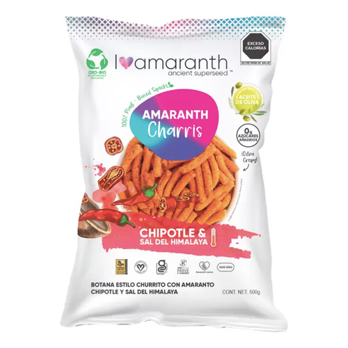 I Love Amaranth Churritos De Amaranto Chipotle 500 Gr