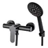 Monocomando Ducha 15 Cm Negro S/transferencia Uhome Ed Acabado Mate