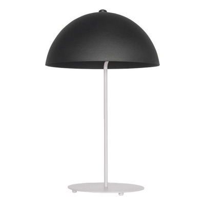 Lampara De Mesa Velador Blanco Con Negro Apto E27 5350/a Fz