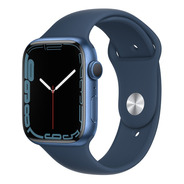 Apple Watch Series 7 (gps, 45mm) - Caja De Aluminio Color Azul - Correa Deportiva Azul Abismo