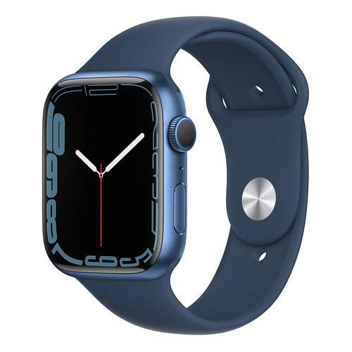 Apple Watch Series 7 (GPS, 45mm) - Color azul - Correa deportiva azul abismo