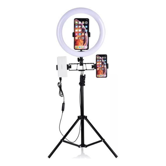 Aro Luz Led 26cm Trípode 2.1m 3 Soportes Cel+control+bolso