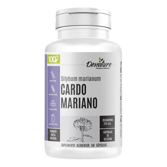 Cardo Mariano Silimarina 100 Caps 500mg Sabor No Aplica