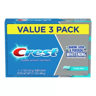 Creme Dental Crest Whitening With Tartar Protection 3unidade