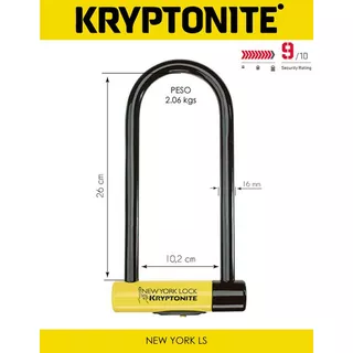 Candado U Kryptonite New York Lock Ls/mc Bicicleta/moto Color Amarillo