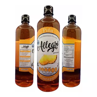 Jarabes Allegro Clasicos  Botella De 1 Lt. Sabor Piña