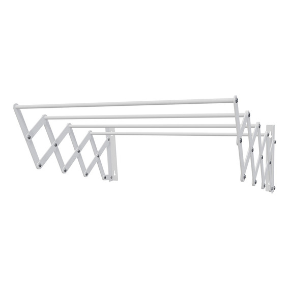 Tendedero Ropa Plegable Apartamento Cold Roller 4 Tubos 80cm Color Blanco