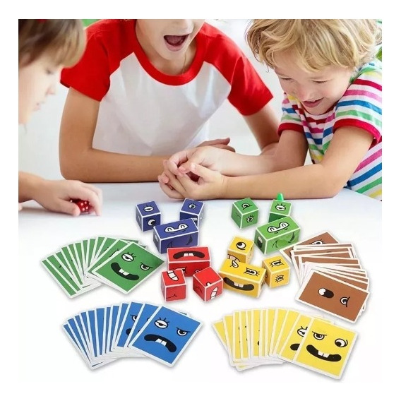 Juego De Expresión Cubo Cambia De Cara Puzzle Para Niño