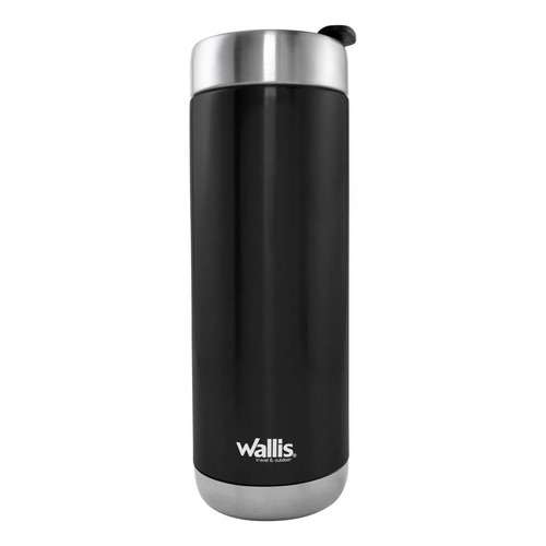 Wallis Termo acero inox de acero inoxidable 600mL negrolisa