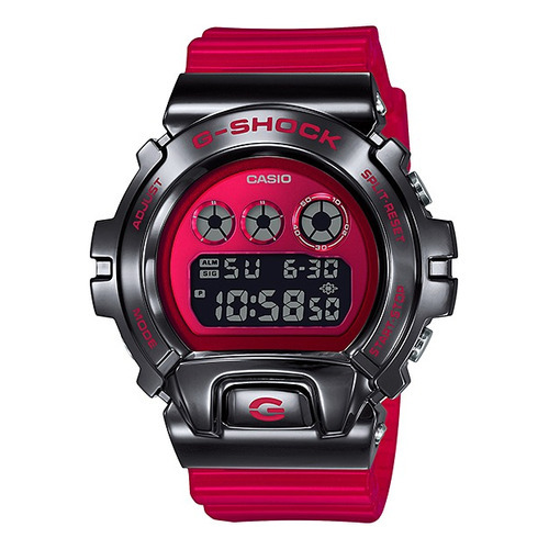 Reloj Casio Gm-6900b-4d G-shock Acero Antigolpes Sumergible Color de la malla Rojo Color del bisel Negro Color del fondo Rojo