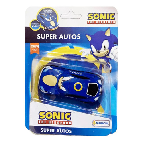 Super Autos Vehiculo A Fricción Coleccion Marvel Disney Cars Personaje Sonic The Hedgehog