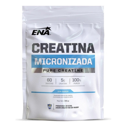 Suplemento en polvo ENA Sport  Creatina Micronizada Creatina Micronizada sabor neutro en sachet de 300g